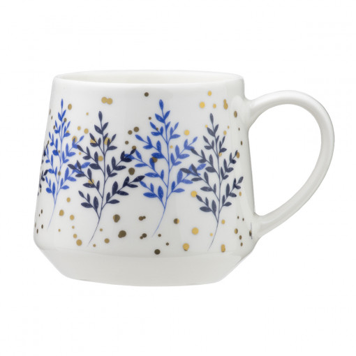 Cana 460ml, model crengi albastre, Gold Tree