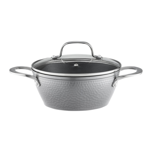 Oala cu capac 20cm, 2L, invelis Qualum Basic, Bubble