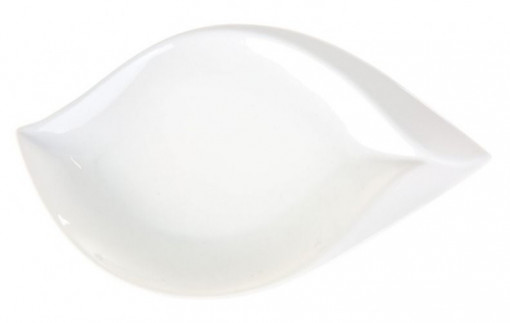 Platou asimetric 31.5x18.5cm, alb, Salsa