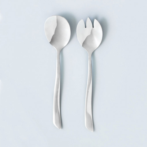 Set tacamuri inox servire salata, 2 piese, Wave