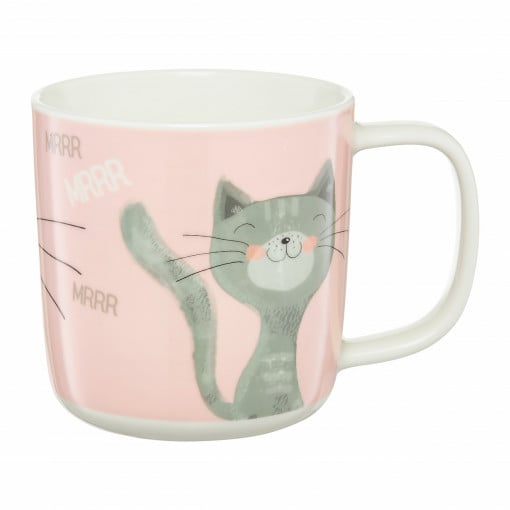 Cana 370ml, model pisica, roz, Pets
