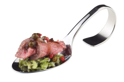 Lingura servire gourmet 13cm, argintiu, Classic