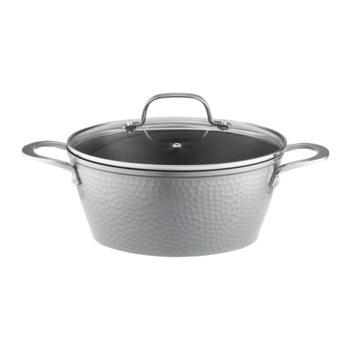 Oala cu capac 24cm, 3.7L, invelis Qualum Basic, Bubble