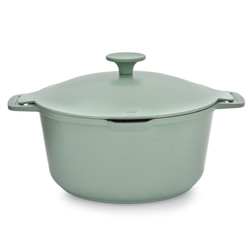 Oala cu capac 24cm, 4.4L, invelis Qualum Basic, Fern