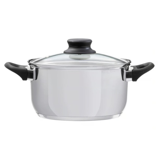 Oala inox cu capac 26cm, 7.6L, Lima