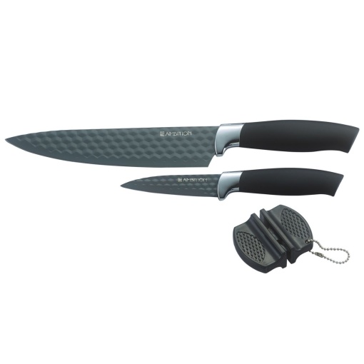 Set cutite, 3 piese, include ascutitor cutite, Diamond