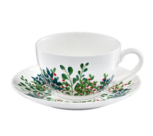 Set servire ceai sau cafea, 12 piese, 6 persoane, Greenery