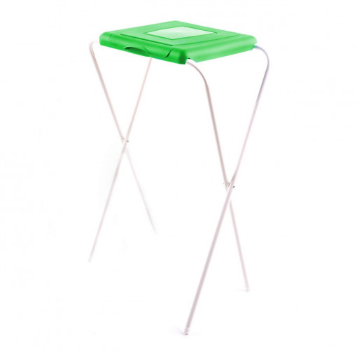 Suport saci menajeri, colectare selectiva, 1 compartiment, verde, Flipo