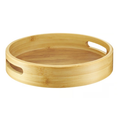 Tava bambus cu manere 29.5cm, Natural