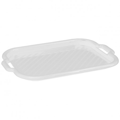 Tava medie cu manere 46x33x3cm, alb, Clever
