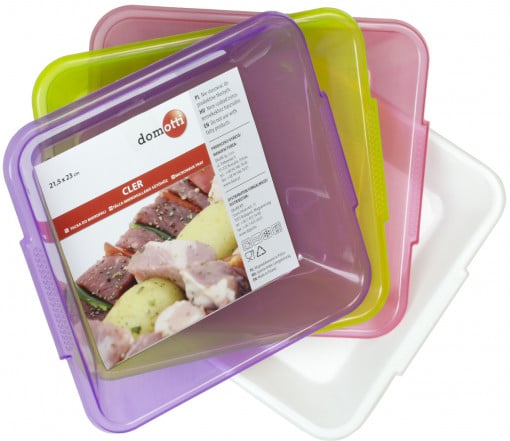 Tava pentru microunde 21.5x23cm, mix culori, Cler
