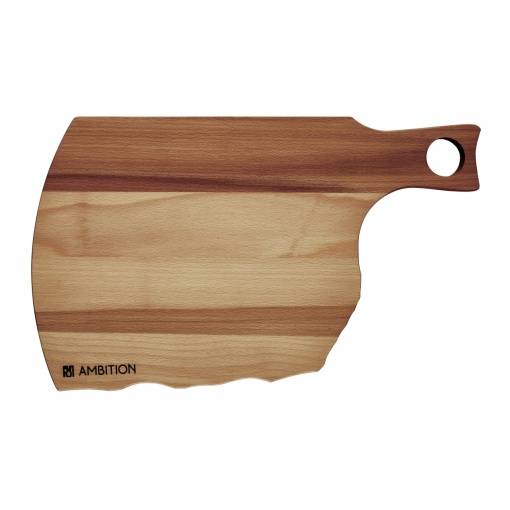 Tocator cu maner 36x23cm, lemn fag, Natural