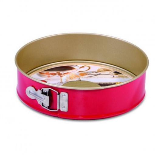 Forma tort 24cm, baza detasabila, invelis non-stick, rosu, SNB