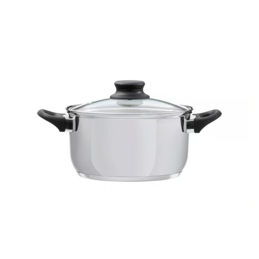 Oala inox cu capac 20cm, 3.6L, Lima