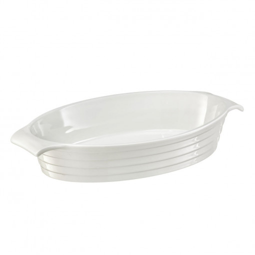 Vas copt oval 31x21cm, 2L, Blanc