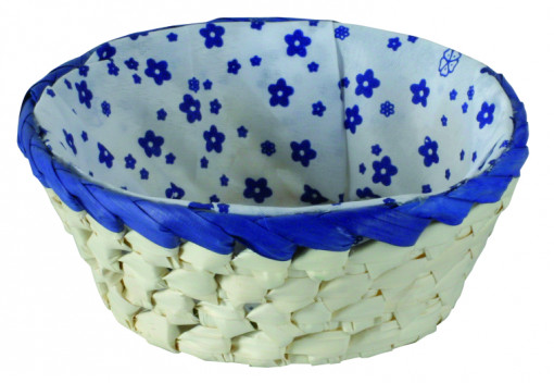 Cos rotund captusit cu material 16cm, mix culori, Palma