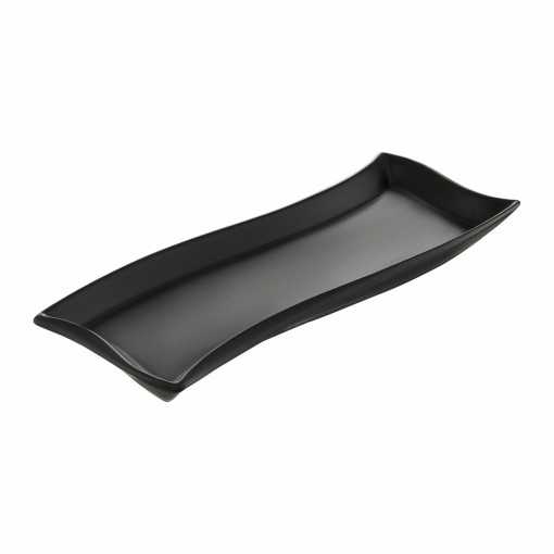 Platou ingust 26x10cm, negru, Salsa