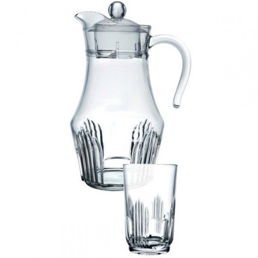 Set 7 piese, carafa 1.8L, 6 pahare 270ml, Orient