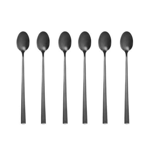 Set lingurita latte 23cm, 6 piese, Como Black