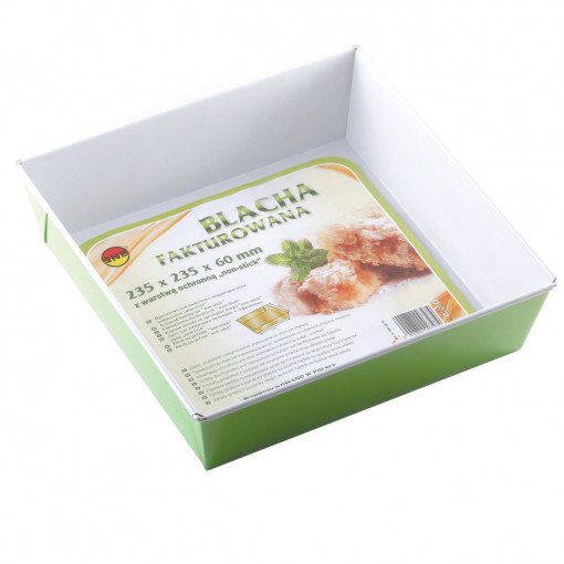 Forma copt 23.5x23.5x6cm, invelis non-stick, verde, SNB