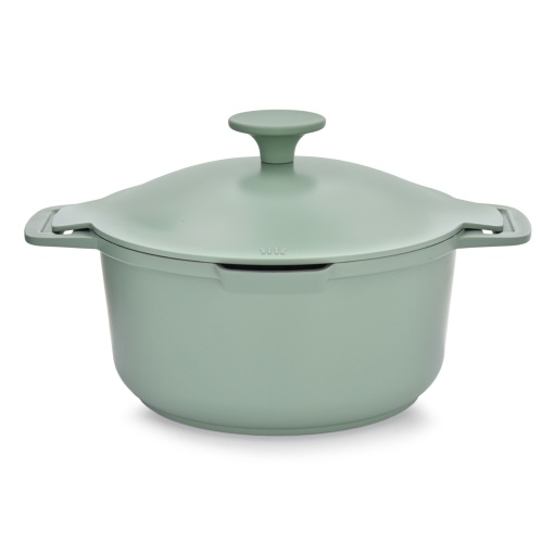 Oala cu capac 20cm, 2.6L, invelis Qualum Basic, Fern