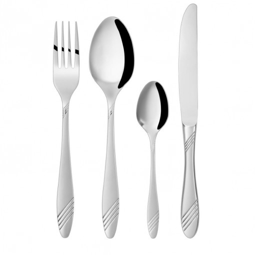 Set tacamuri inox, 24 piese, 6 persoane, Aura