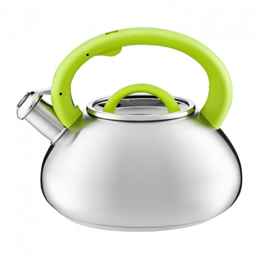 Ceainic inox cu maner verde 2.5L(3L), Melody