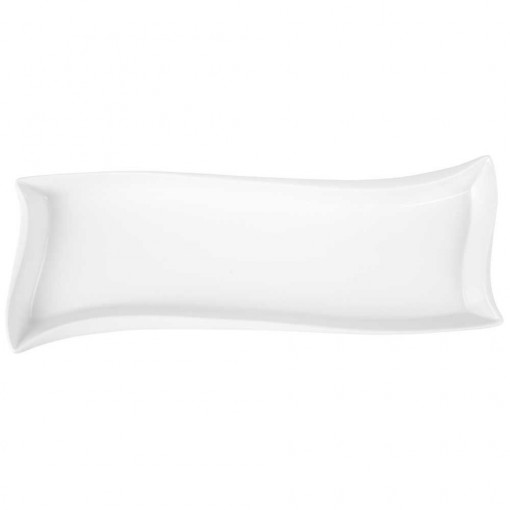 Platou ingust 35x12.5cm, alb, Salsa