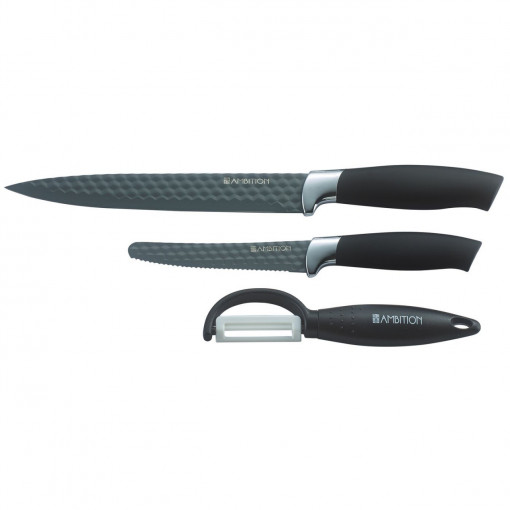 Set cutite, 3 piese, include curatator legume, Diamond