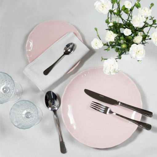Set tacamuri inox, 24 piese, 6 persoane, argintiu, Enna