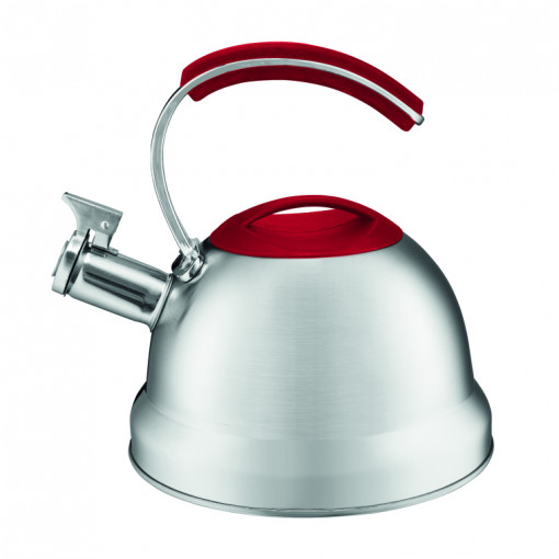 Ceainic inox cu maner rosu 2L(2.5L), Lotis