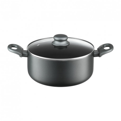 Oala cu capac 24cm, 4.7L, invelis Ilag ® Non-Stick Basic, Graphite