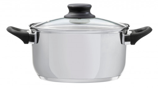 Oala inox cu capac 18cm, 2.5L, Lima