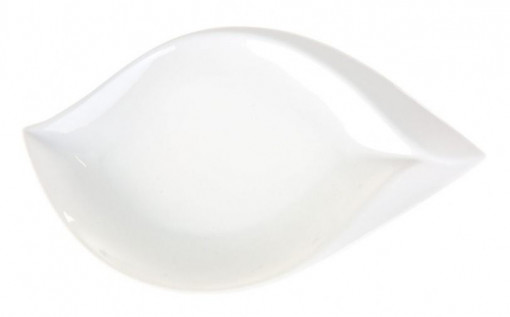 Platou asimetric 27x15.5cm, alb, Salsa