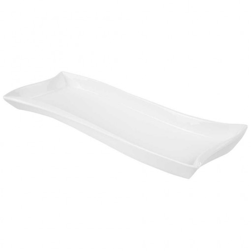 Platou ingust 35x12.5cm, alb, Salsa