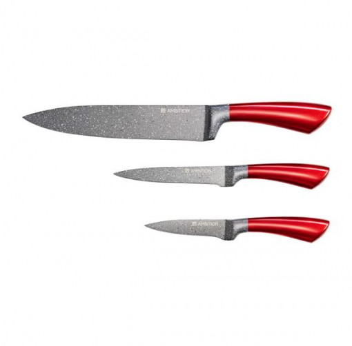 Set cutite, 3 piese, include cutit universal 13cm, Jasper