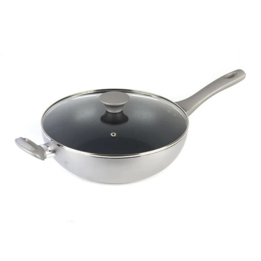 Tigaie wok cu capac 28cm, invelis non-stick, Scandi Smartstone