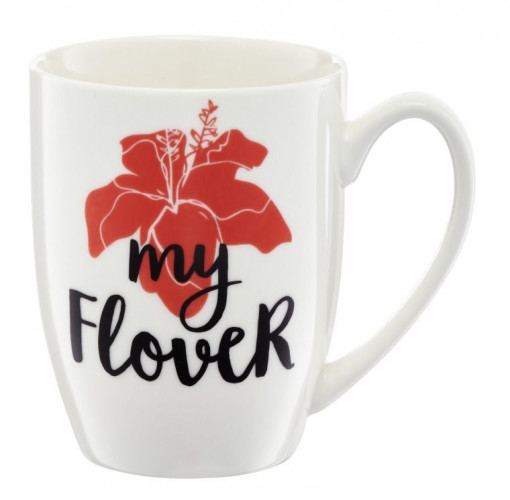 Cana 380ml, model floare, Love