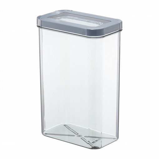Recipient depozitare cu capac gri 2.5L, Optimo