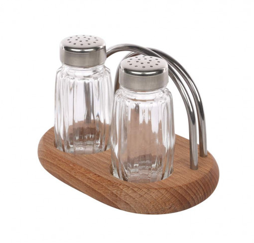 Set recipiente pentru condimente, 3 piese, cu suport servetele, President
