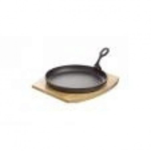 Tigaie fonta cu board lemn 22cm, Inne