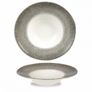 Bol cu bordura lata 468ml, negru, Studio Prints Raku