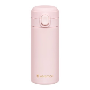 Cana termos 320ml, buton de siguranta, roz, Alice