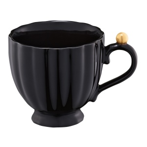 Ceasca 250ml, negru, Curly Gold - Img 2