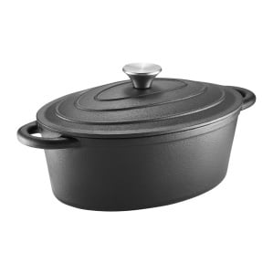 Cratita cu capac 28x21cm, 3.7L, fonta, Iron - Img 3