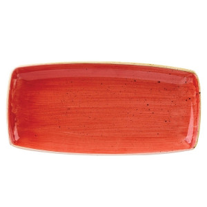Farfurie 34.5x18.5cm, rosu, Stonecast - Img 1