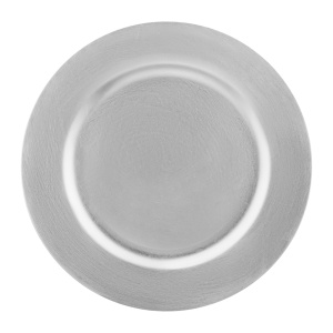 Farfurie decorativa 33cm, argintiu, Decor