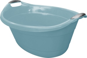 Lighean oval cu manere 50x36cm, 14L, albastru, Kaja