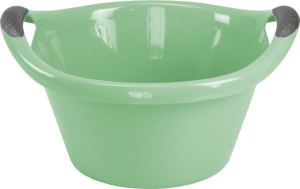 Lighean rotund cu manere 37cm, 10L, verde, Kaja