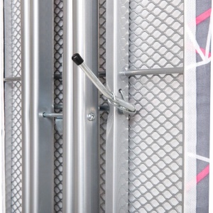 Masa de calcat 130x42cm, blat tip plasa cu suport pentru fier, Velkea H038-06PB - Img 3